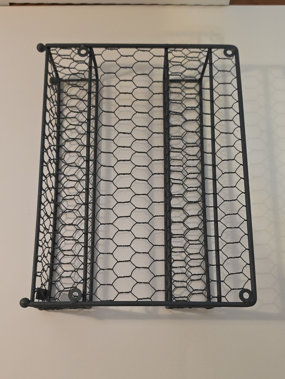 Rustic Two Tier Gray Wire Mesh/Chicken Wire Spice Rack - My Gift Brand - Picture 3 of 6